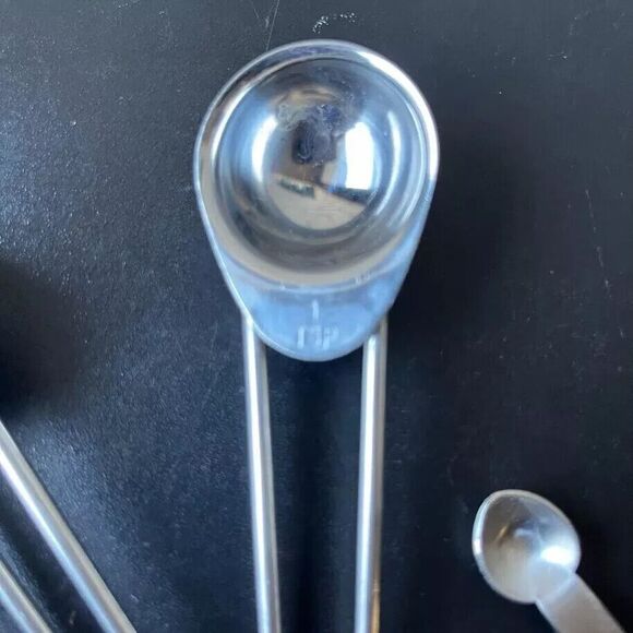 Small Measuring Spoons Stainless Steel Dash Pinch Smidgen 1, 1/2, 1/4 TSP Set/6 - Picture 7 of 9